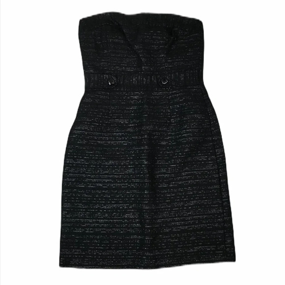 Trina‎ Turk Black Metallic Strapless Party Dress - Picture 2 of 10
